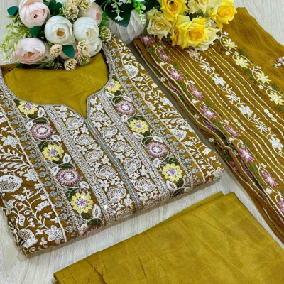 Georgette Semi Stitched Salwar Suit AR-513 MSR