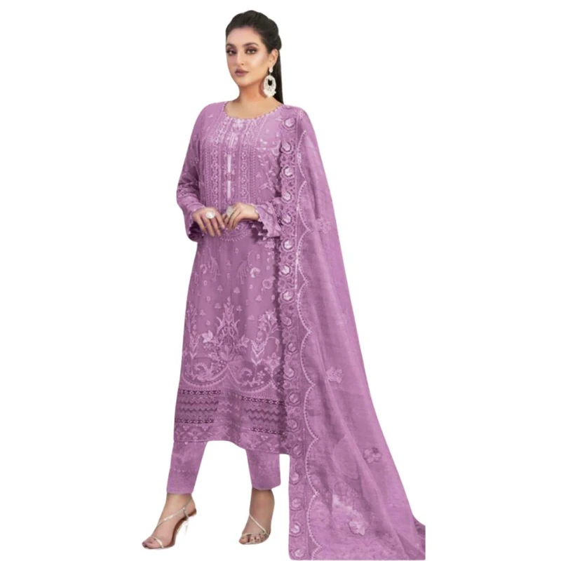 Georgette Semi Stitched Salwar Suit AR-504 NUD