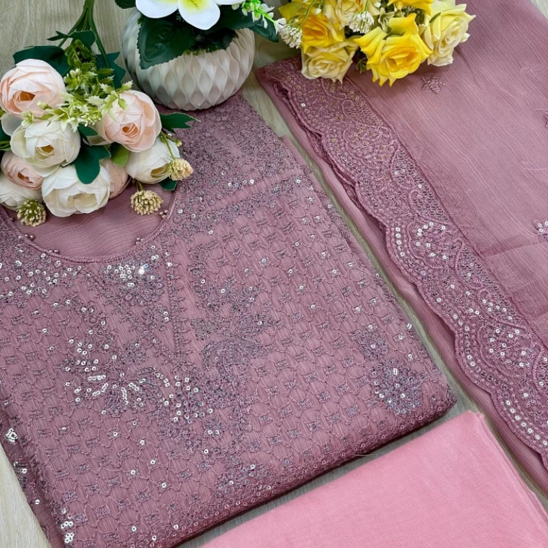 Georgette Semi Stitched Salwar Suit AR-506 PEC