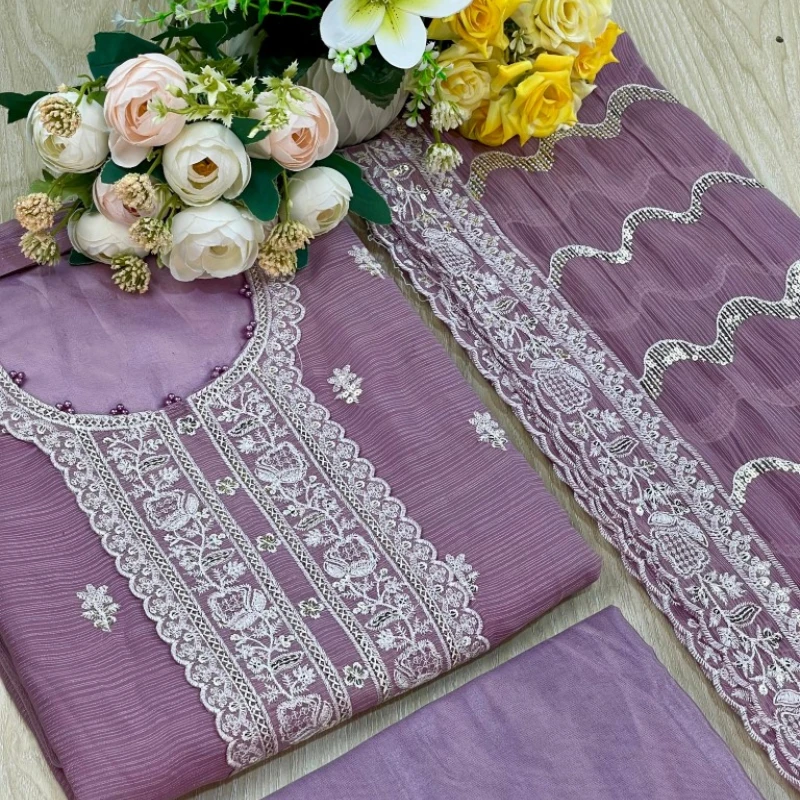 Georgette Semi Stitched Salwar Suit AR-507 NUD