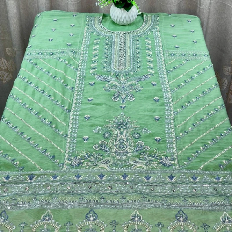 Georgette Semi Stitched Salwar Suit AR-510 LMN