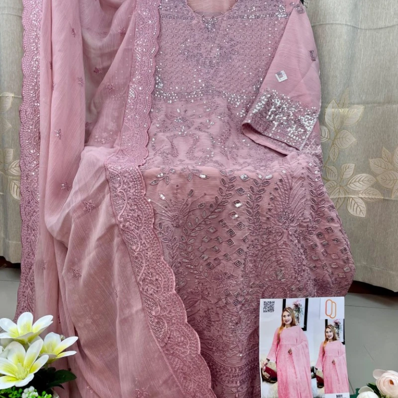 Georgette Semi Stitched Salwar Suit AR-506 PEC