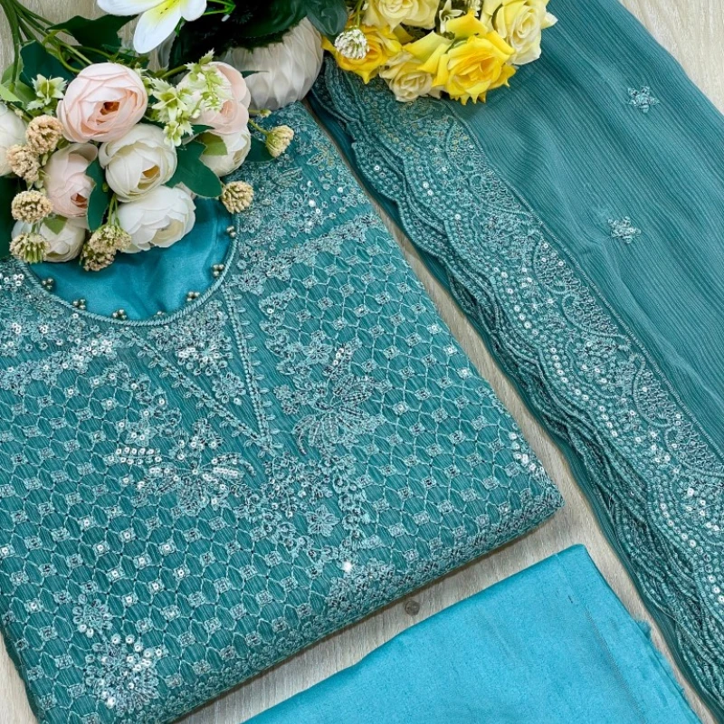 Georgette Semi Stitched Salwar Suit AR-506 PST