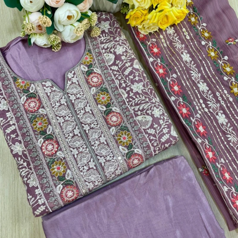 Georgette Semi Stitched Salwar Suit AR-513 NUD (Copy)
