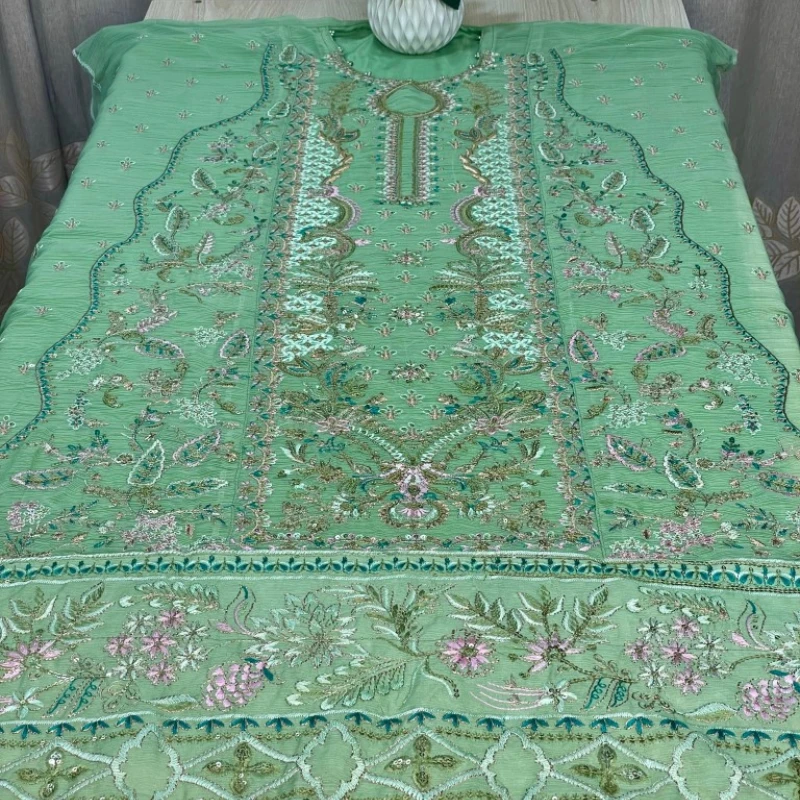 Georgette Semi Stitched Salwar Suit AR-505 LMN