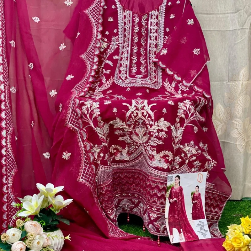 Georgette Semi Stitched Salwar Suit AR-504 DR