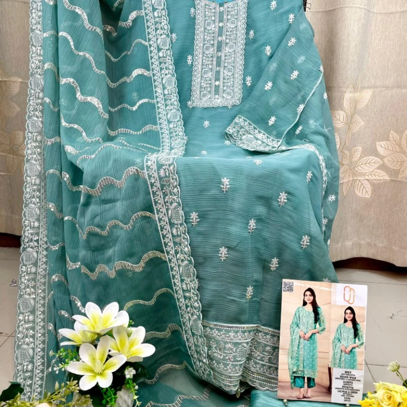 Georgette Semi Stitched Salwar Suit AR-507 PST
