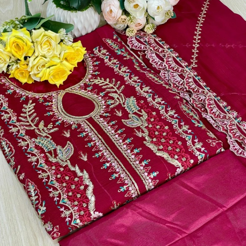 Georgette Semi Stitched Salwar Suit AR-505 DR