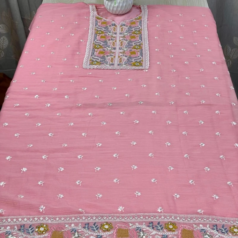 Georgette Semi Stitched Salwar Suit AR-508 PINK