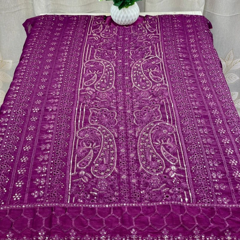 Georgette Semi Stitched Salwar Suit AR-503 JAM