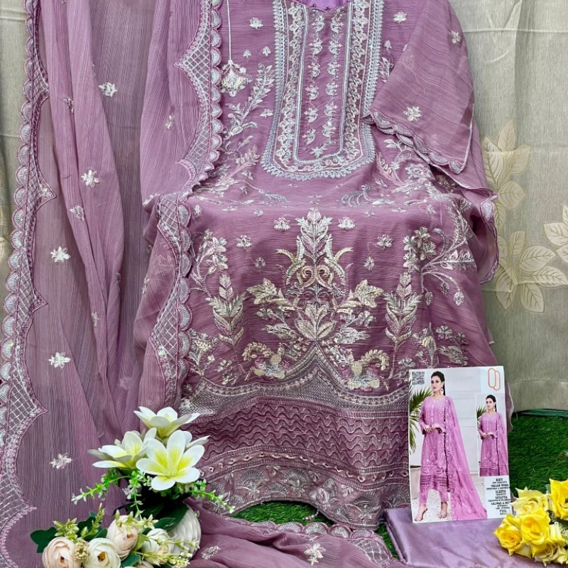 Georgette Semi Stitched Salwar Suit AR-504 NUD