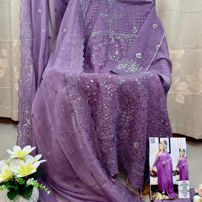 Georgette Semi Stitched Salwar Suit AR-506 PU