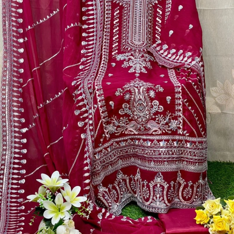 Georgette Semi Stitched Salwar Suit AR-510 DR